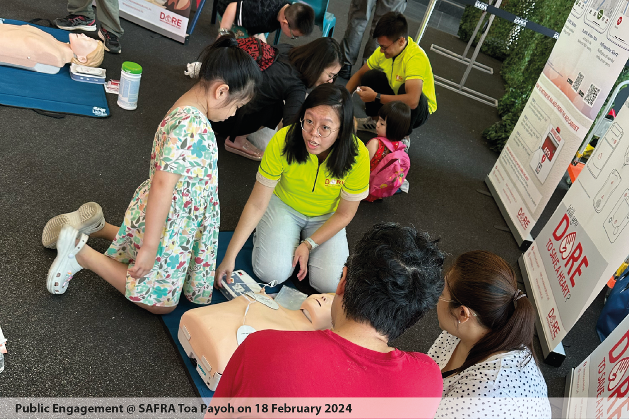 Photo of DARE public engagement at SAFRA Toa Payoh on 18 February 2024.